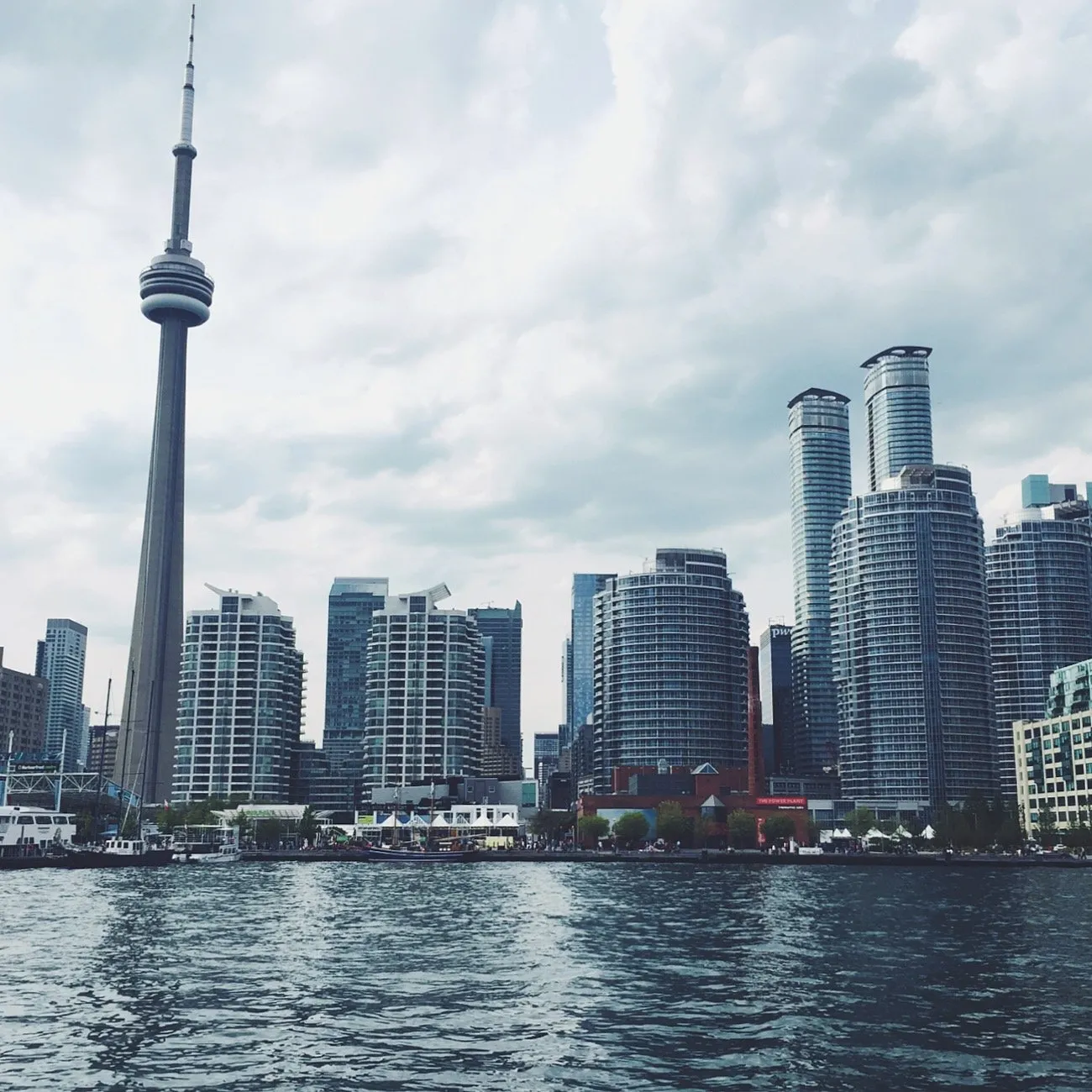 The CN Tower and the waterfront.